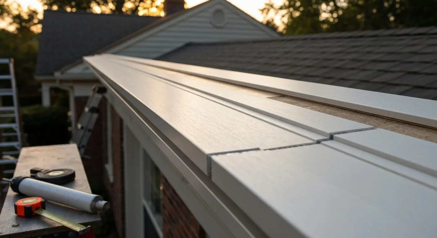 Exterior fascia trim work