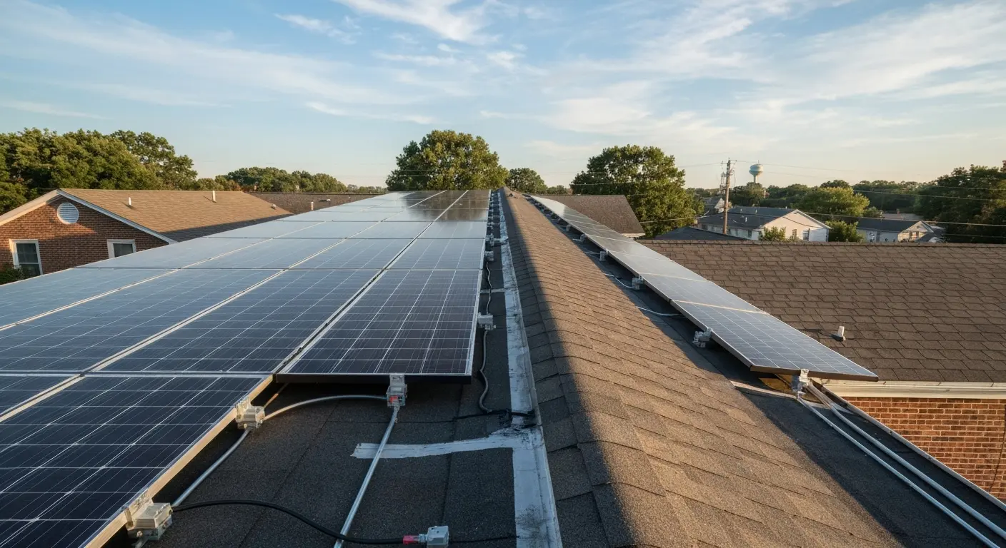 Rooftop solar installation