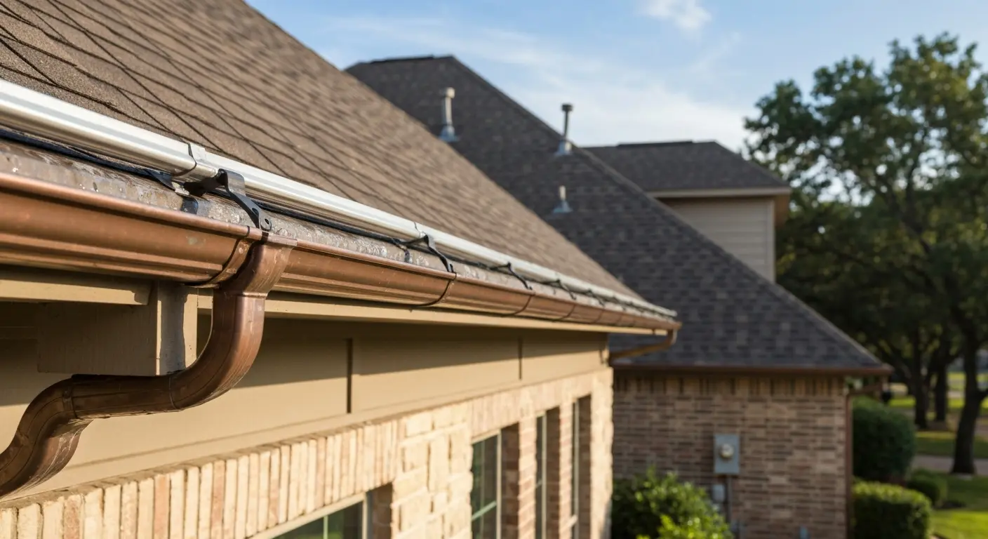 Gutter installation on home
