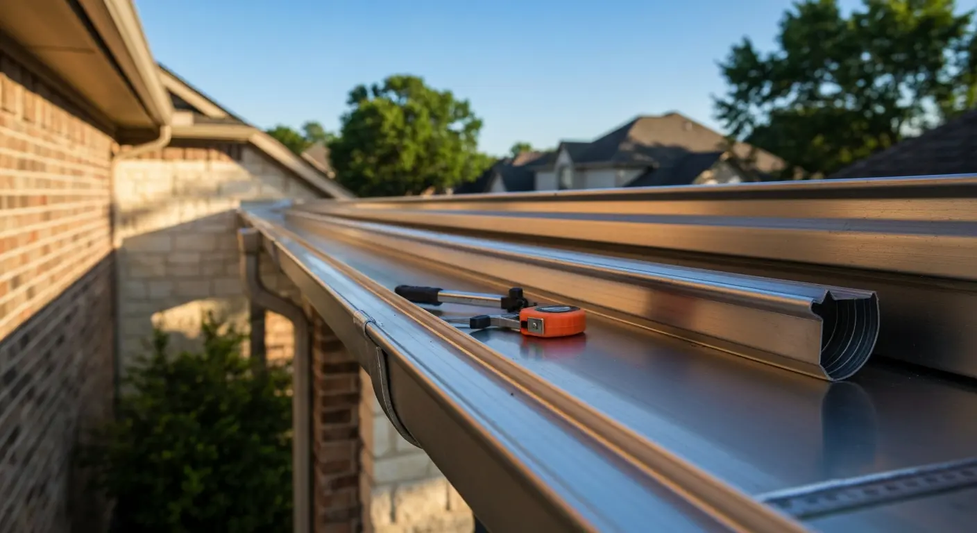 Seamless gutter installation