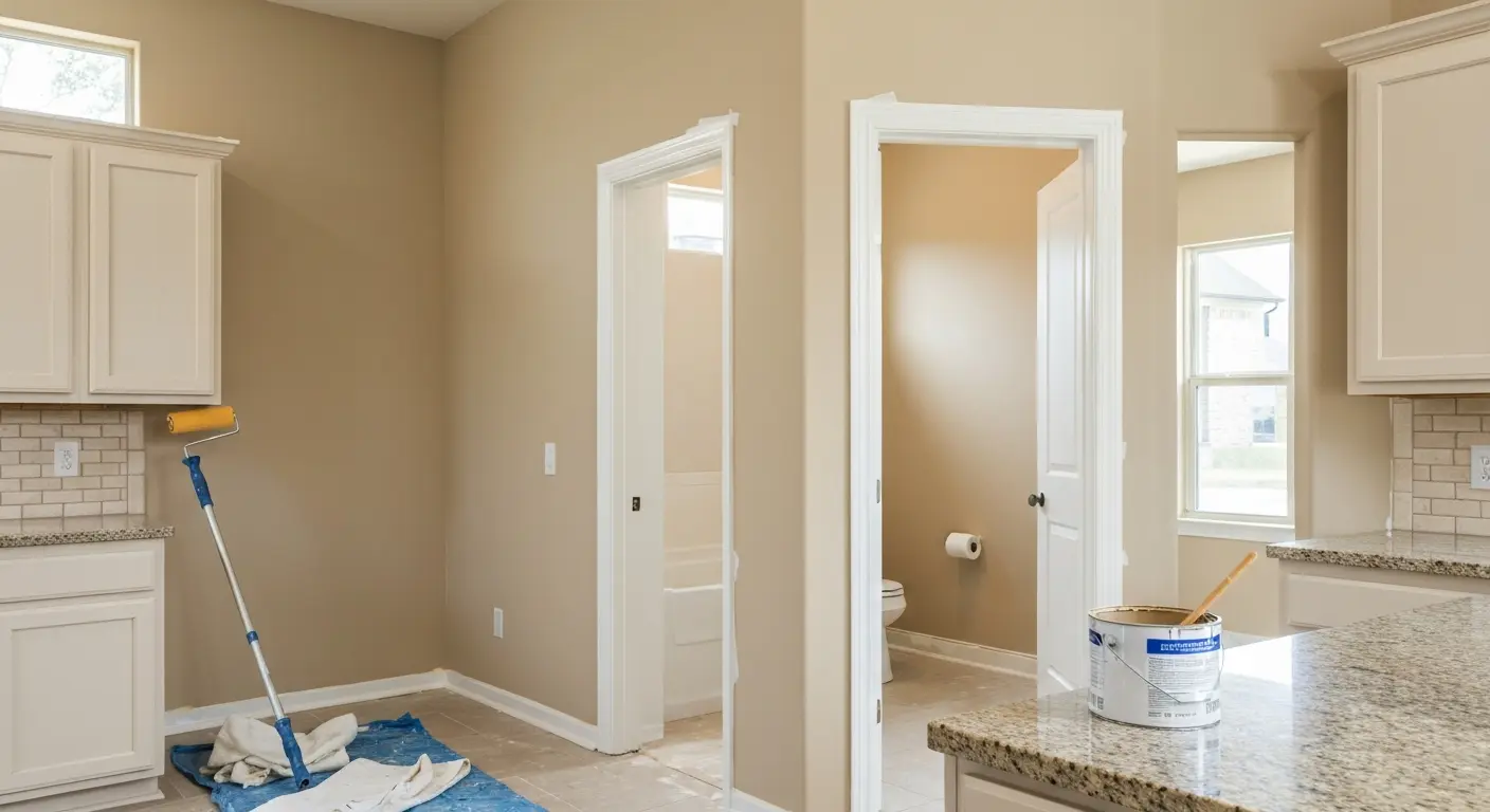 Interior kitchen and bathroom painting