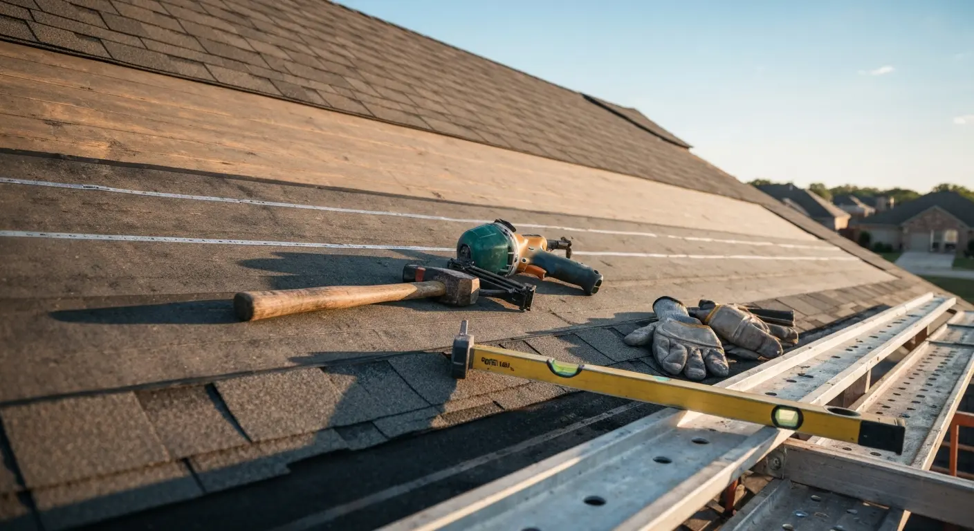 Storm damage roof repair