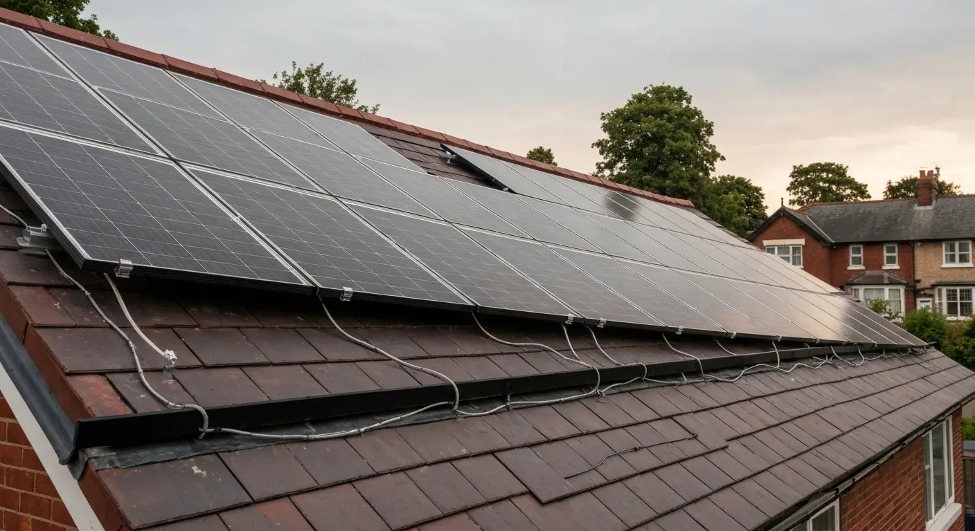 Solar panel installation in Mansfield