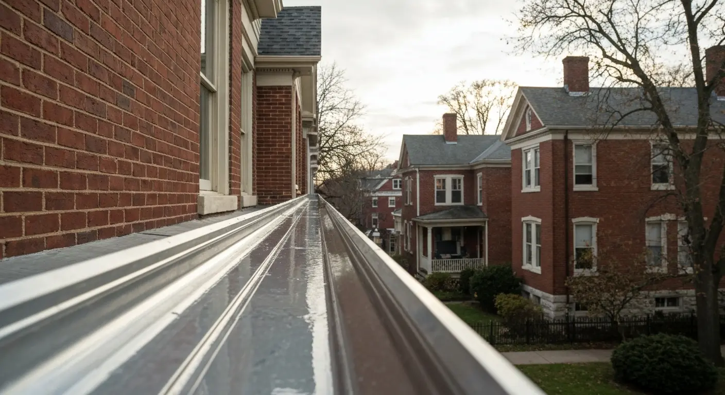 Seamless gutter installation