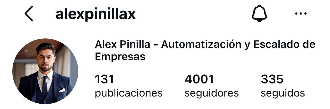 Instagram de Alex Pinilla MKT