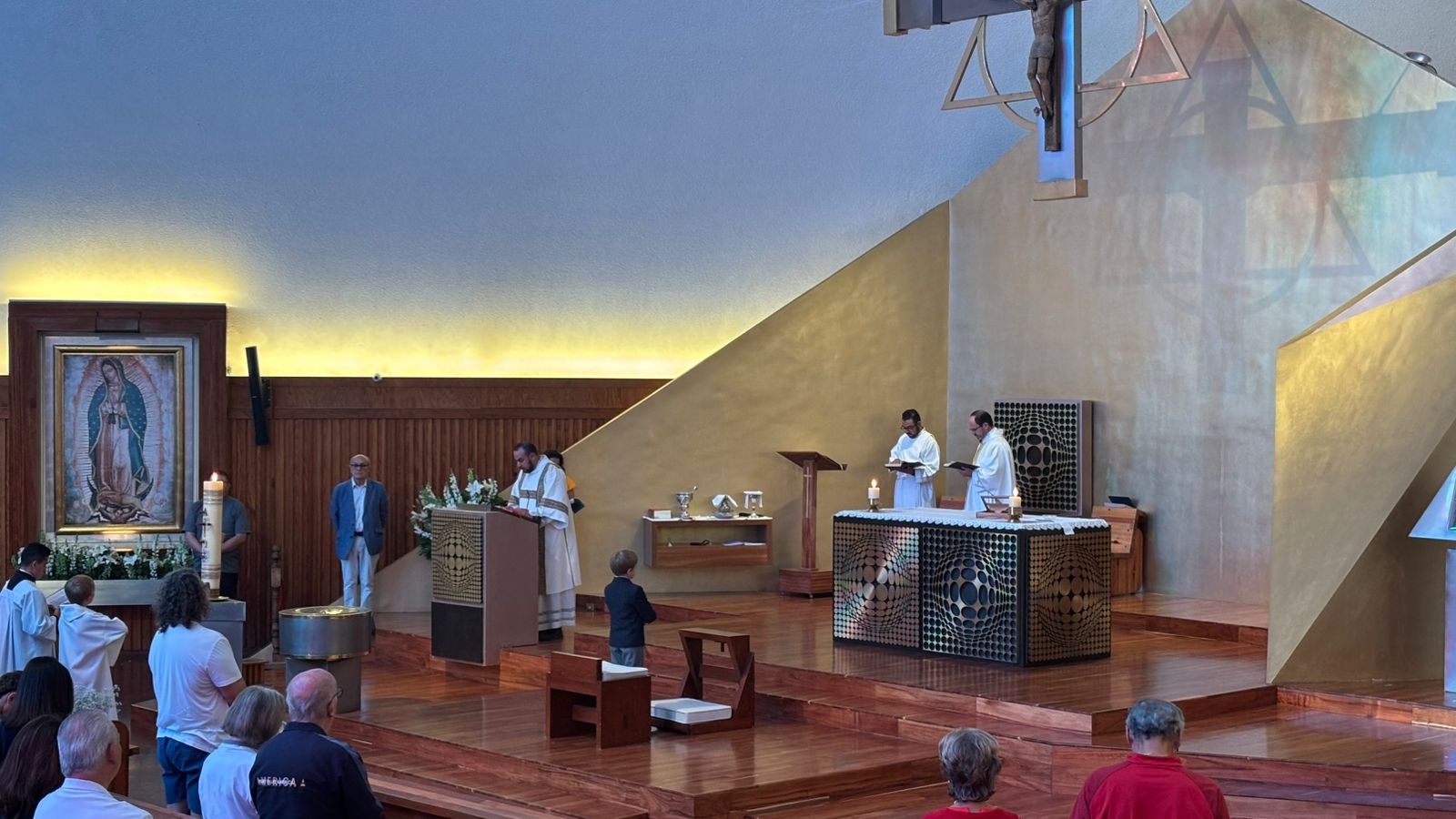 Community gathered for Mass at the church