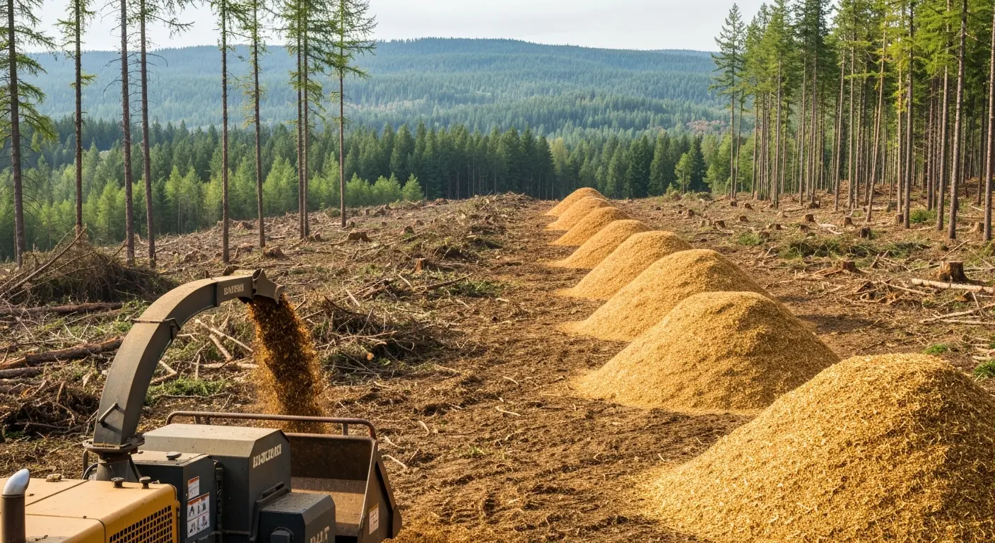Logging cleanup and mulching