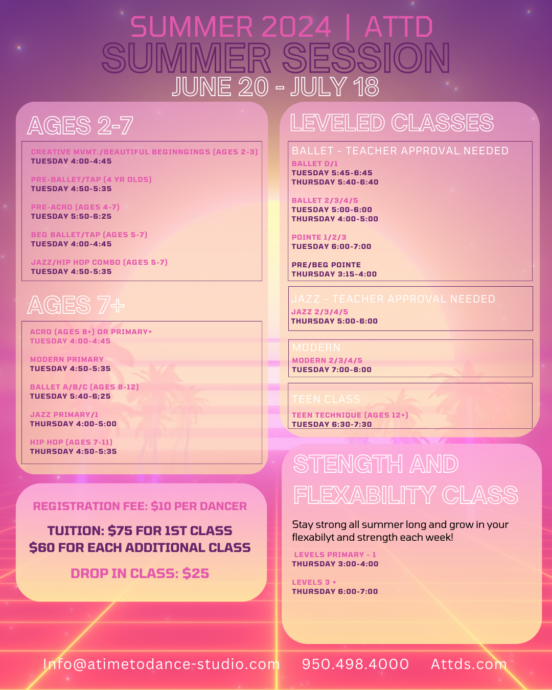 Class Schedule | A Time to Dance Studio