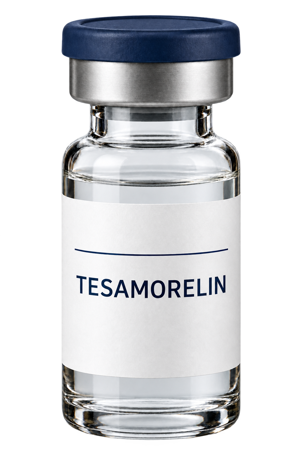 Tesamorelin vial illustration; packaging may vary