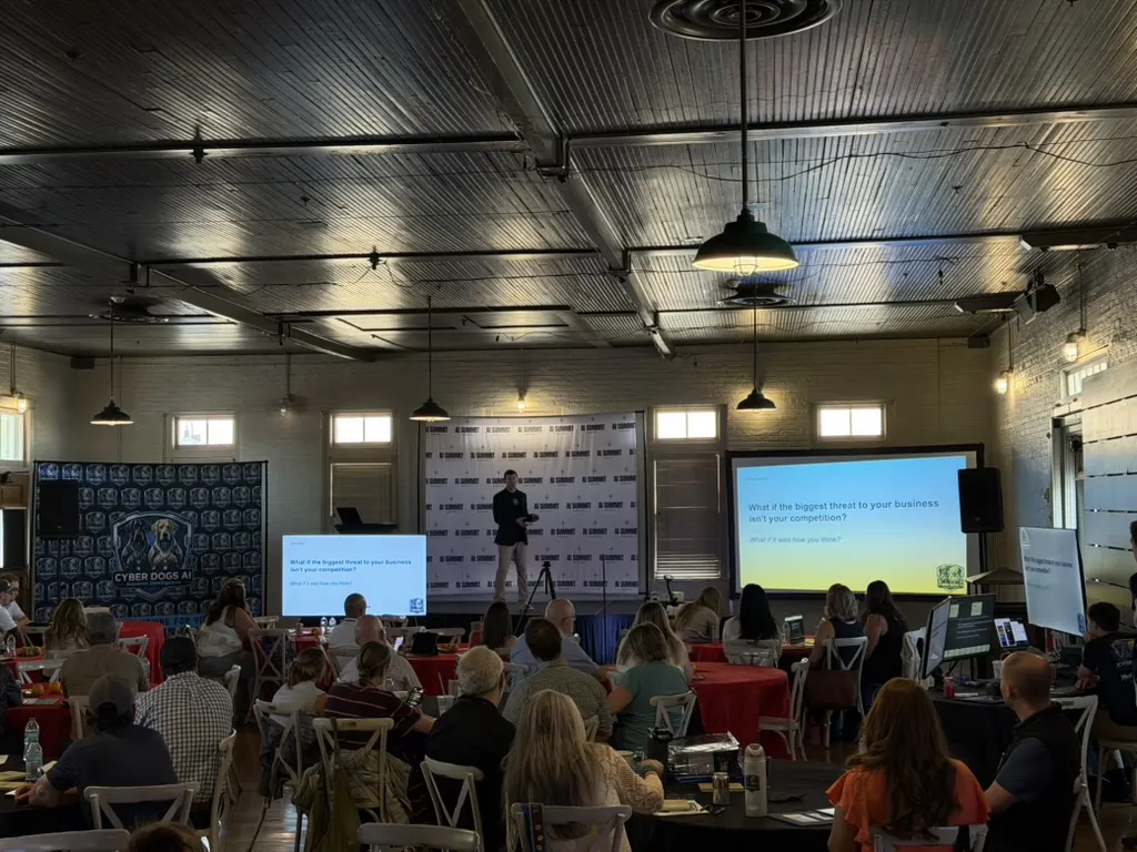 A full room watching Dylan Solberg's session at AI Summit