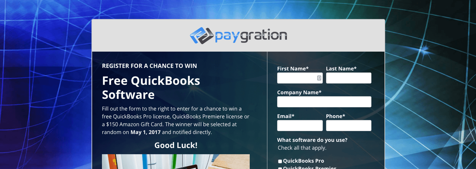 Short Landing Page Example