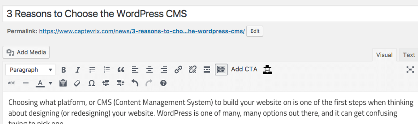 WordPress Page Editor