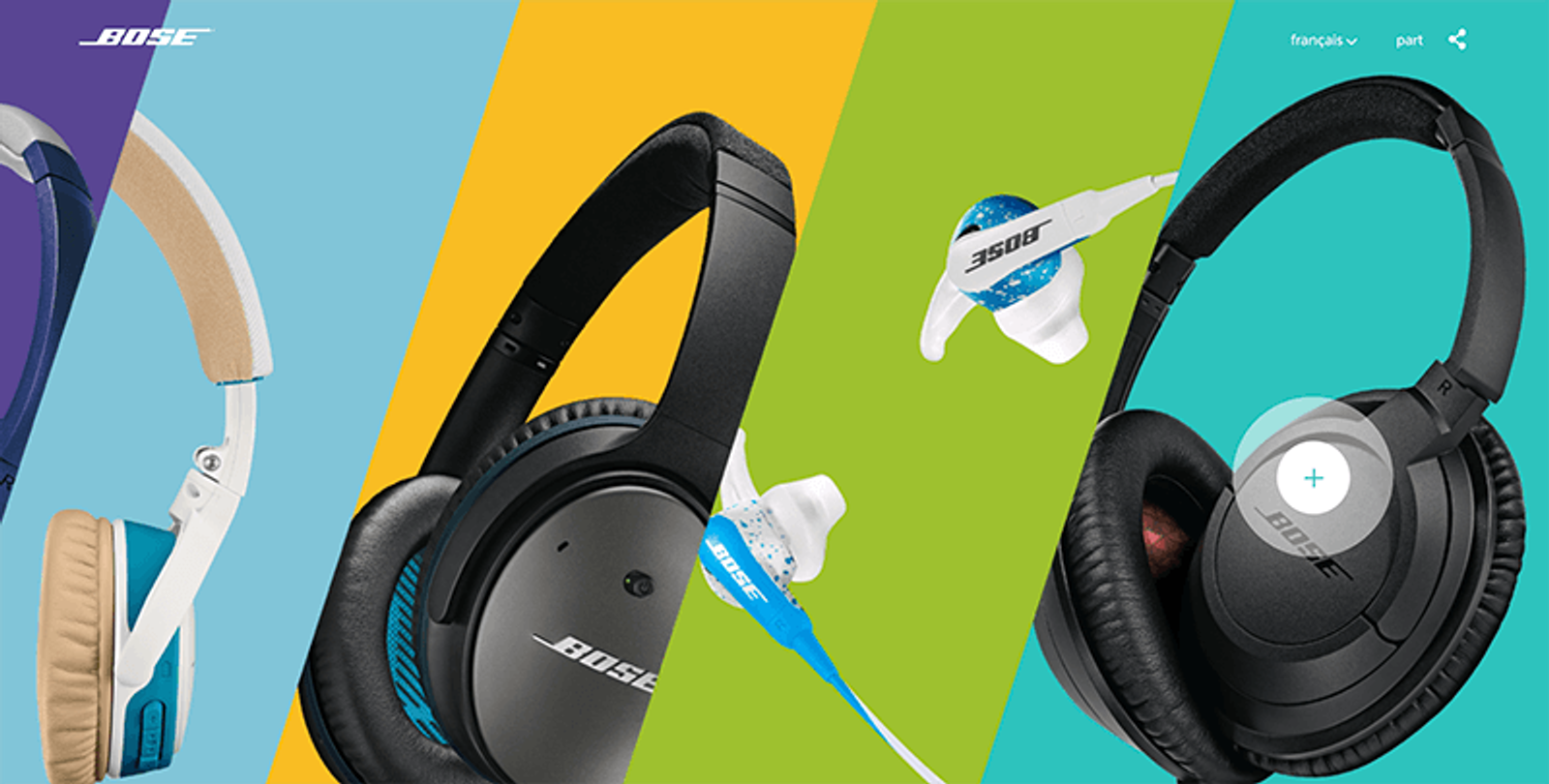 BOSE split screen layout