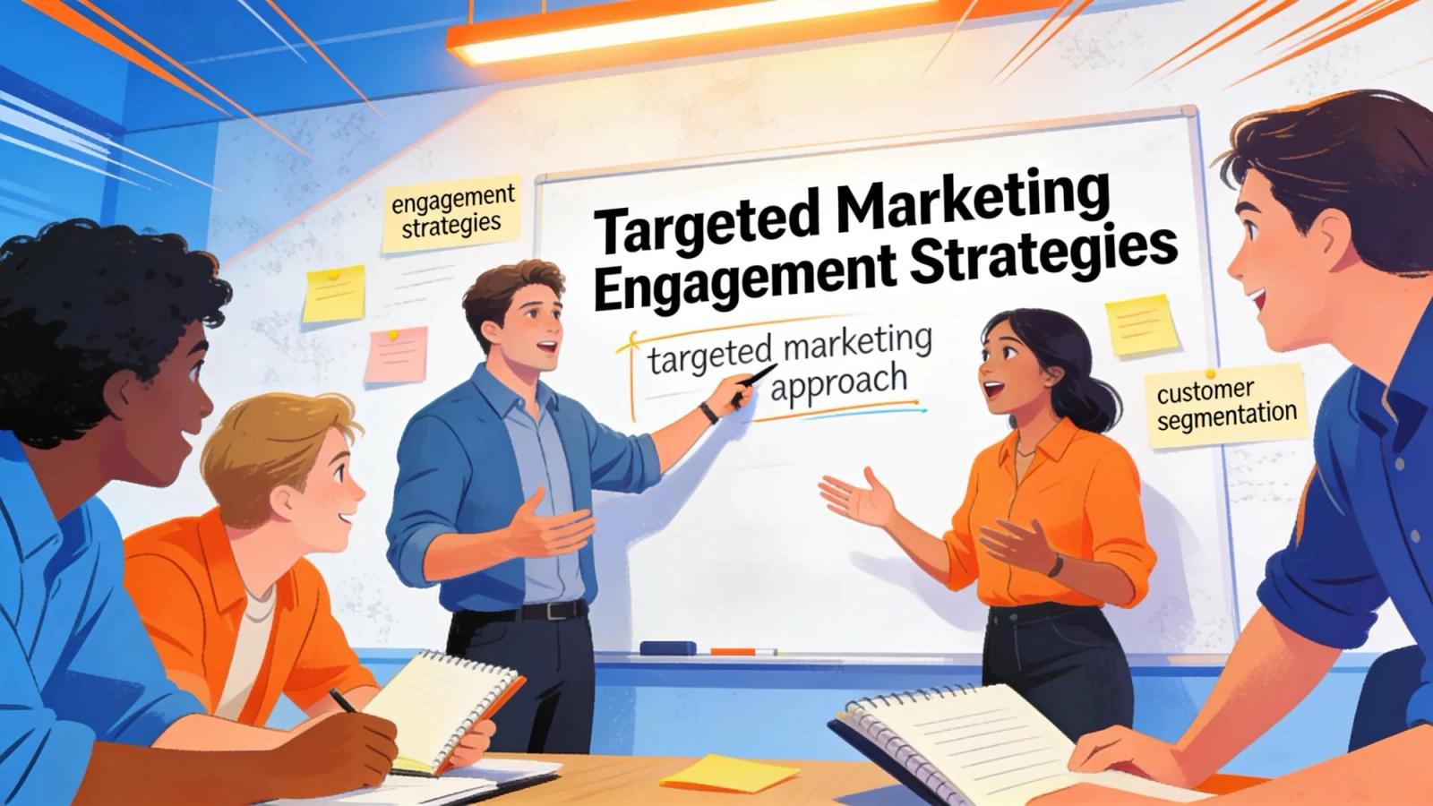 Marketing team mapping audience segments and tactics to capture higher-quality leads