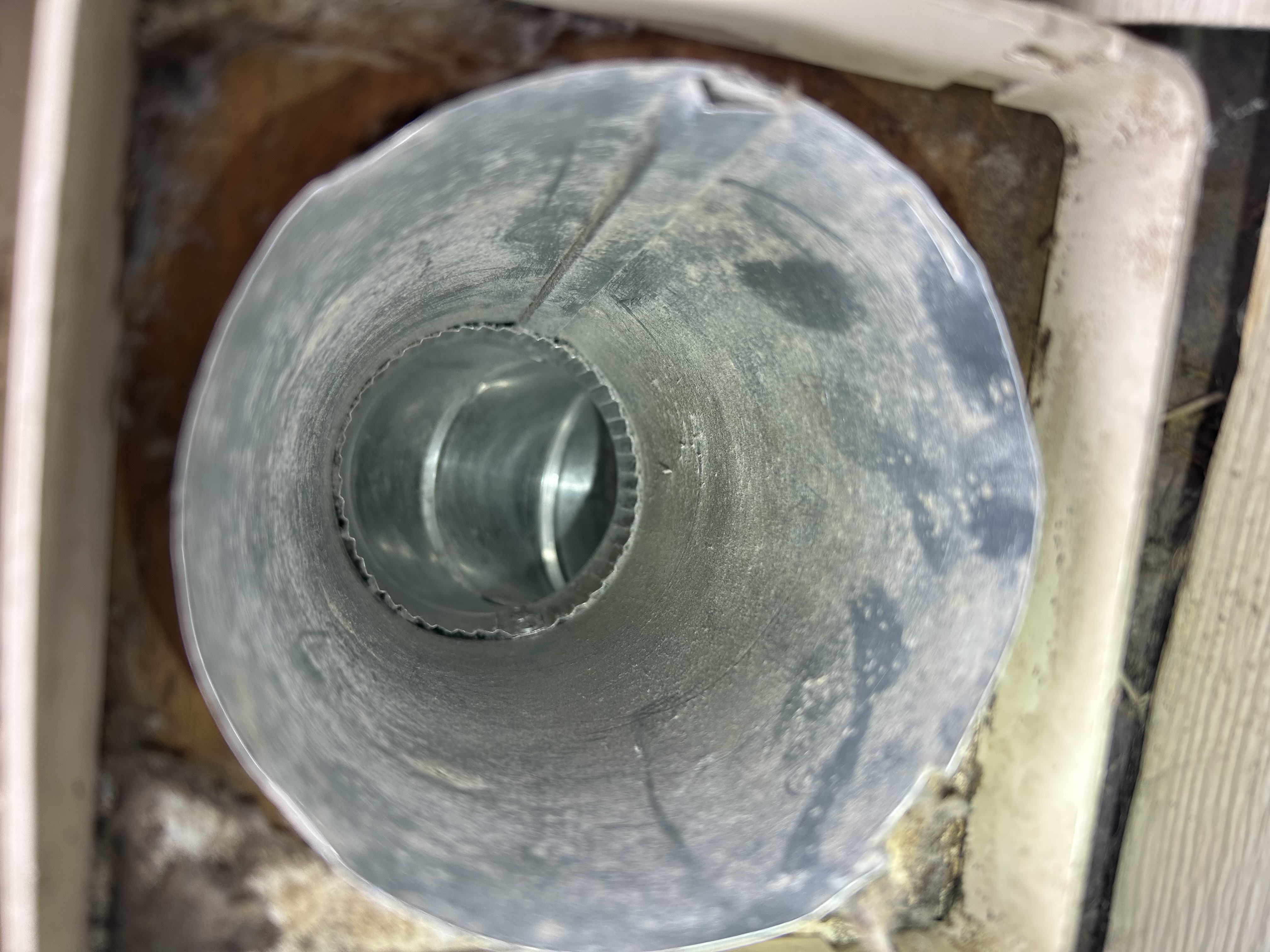 HVAC air duct after cleaning by Ventworks, set 1