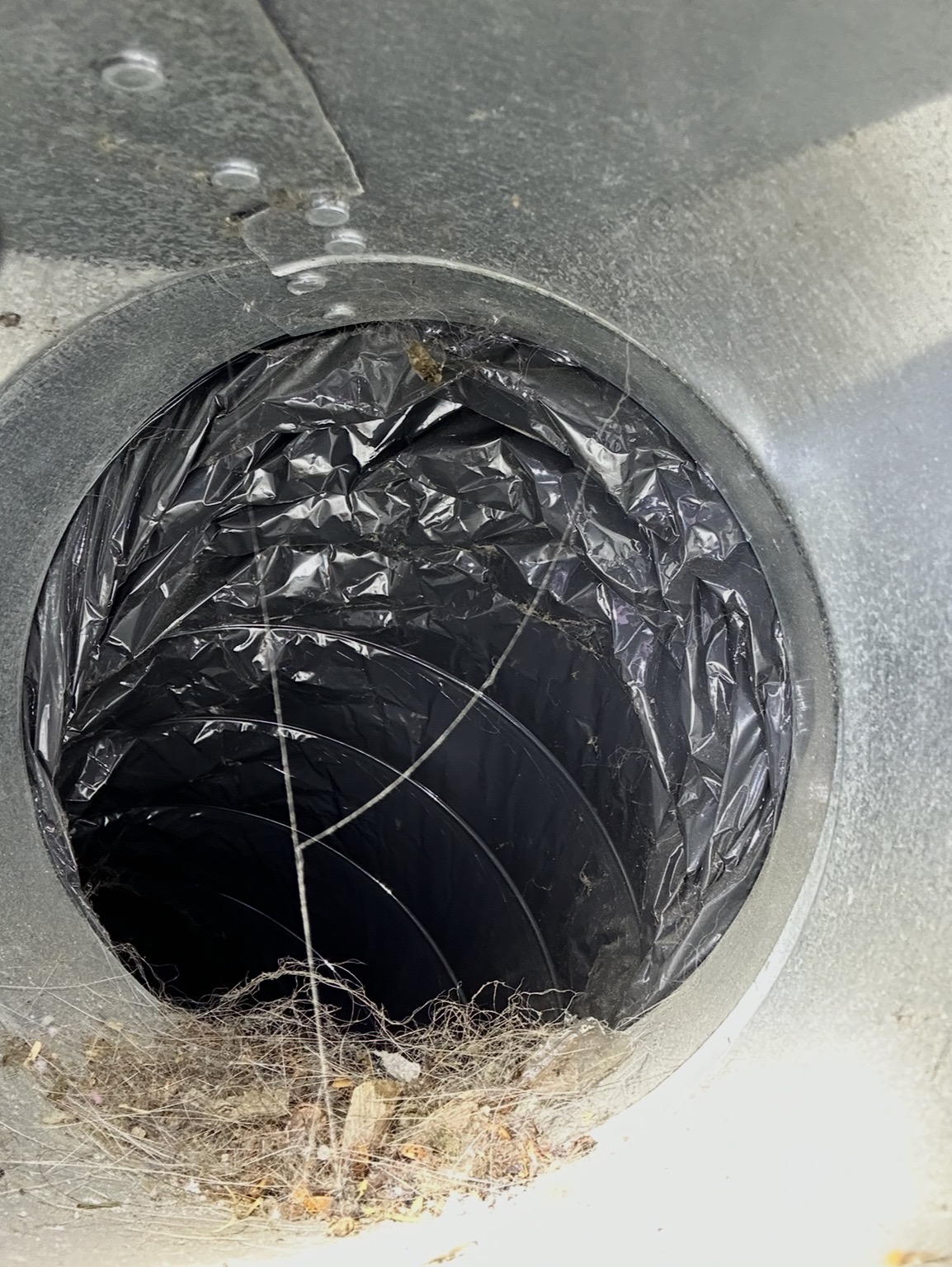 Inside an HVAC air duct photographed by Ventworks near Wilmington, Ohio, photo 1 of 5