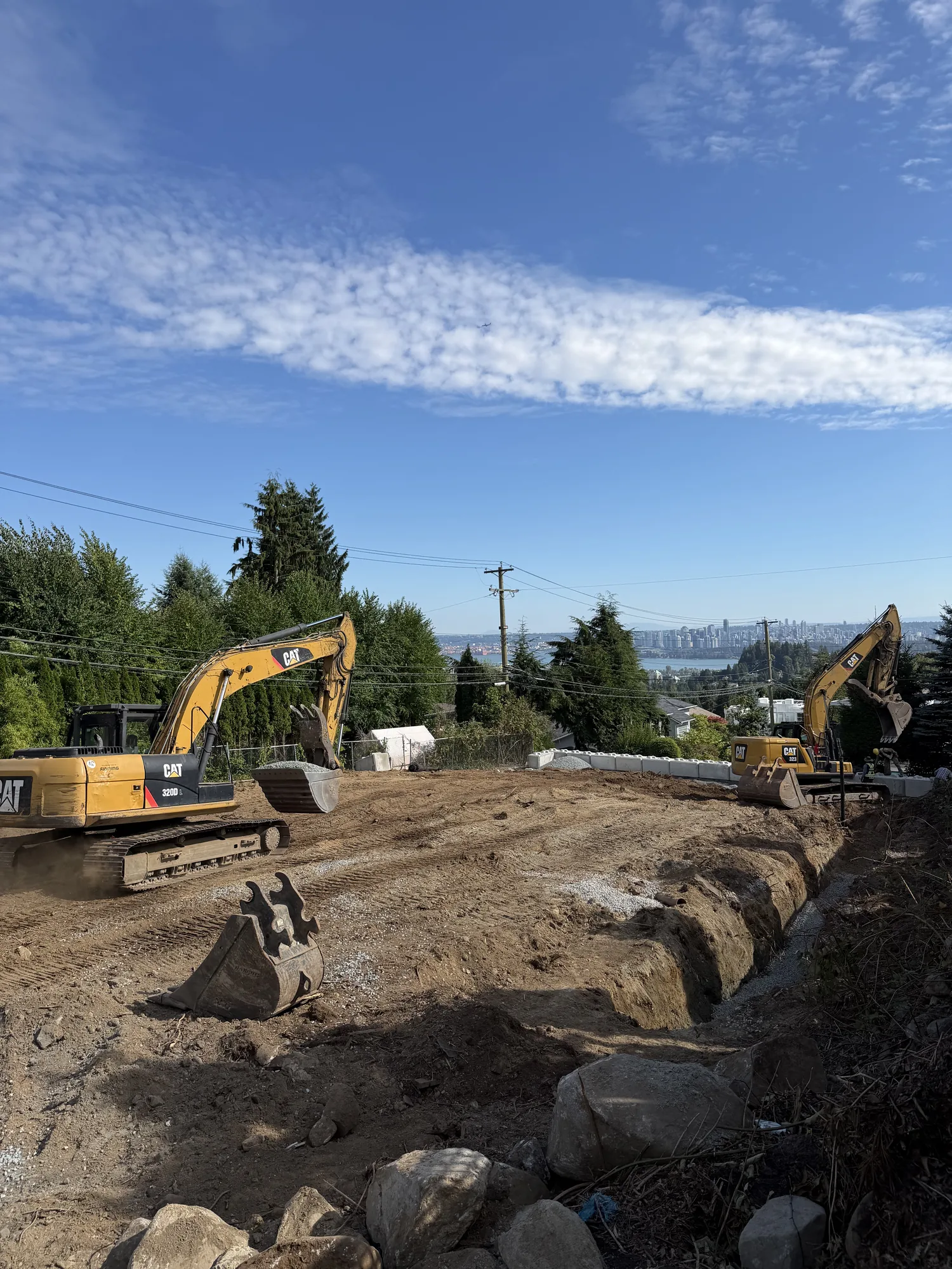 Foundation excavation nearing grade in Richmond BC