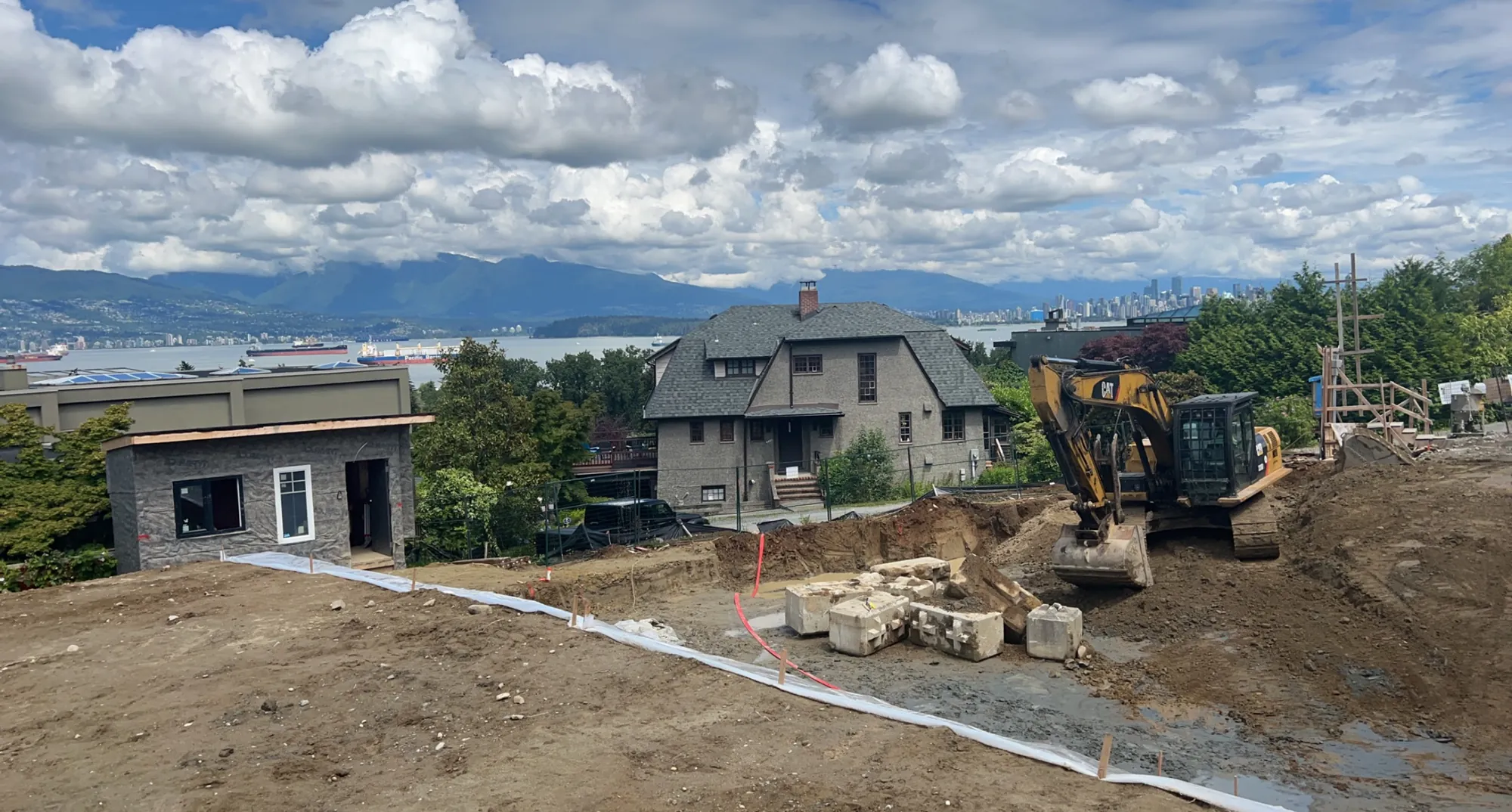 Foundation excavation cut to engineered grade in Richmond BC