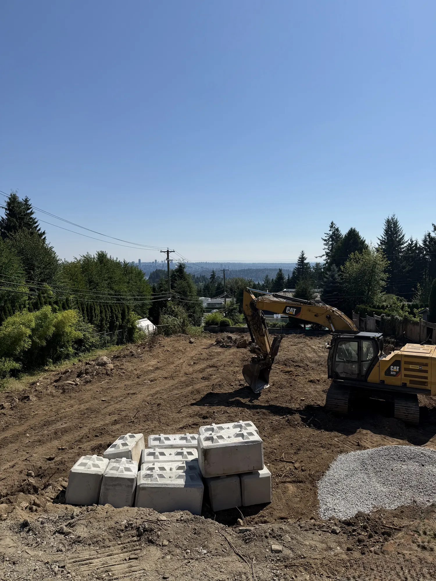 Retaining wall with drainage in North Vancouver BC