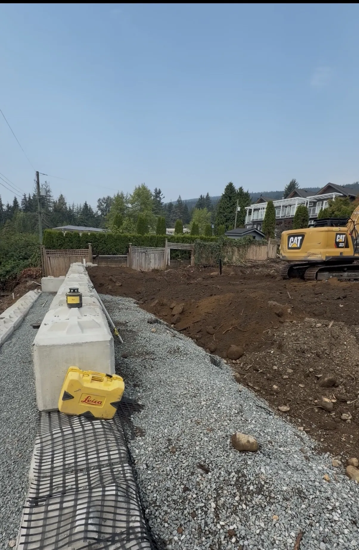 Retaining wall form work on a North Vancouver BC site
