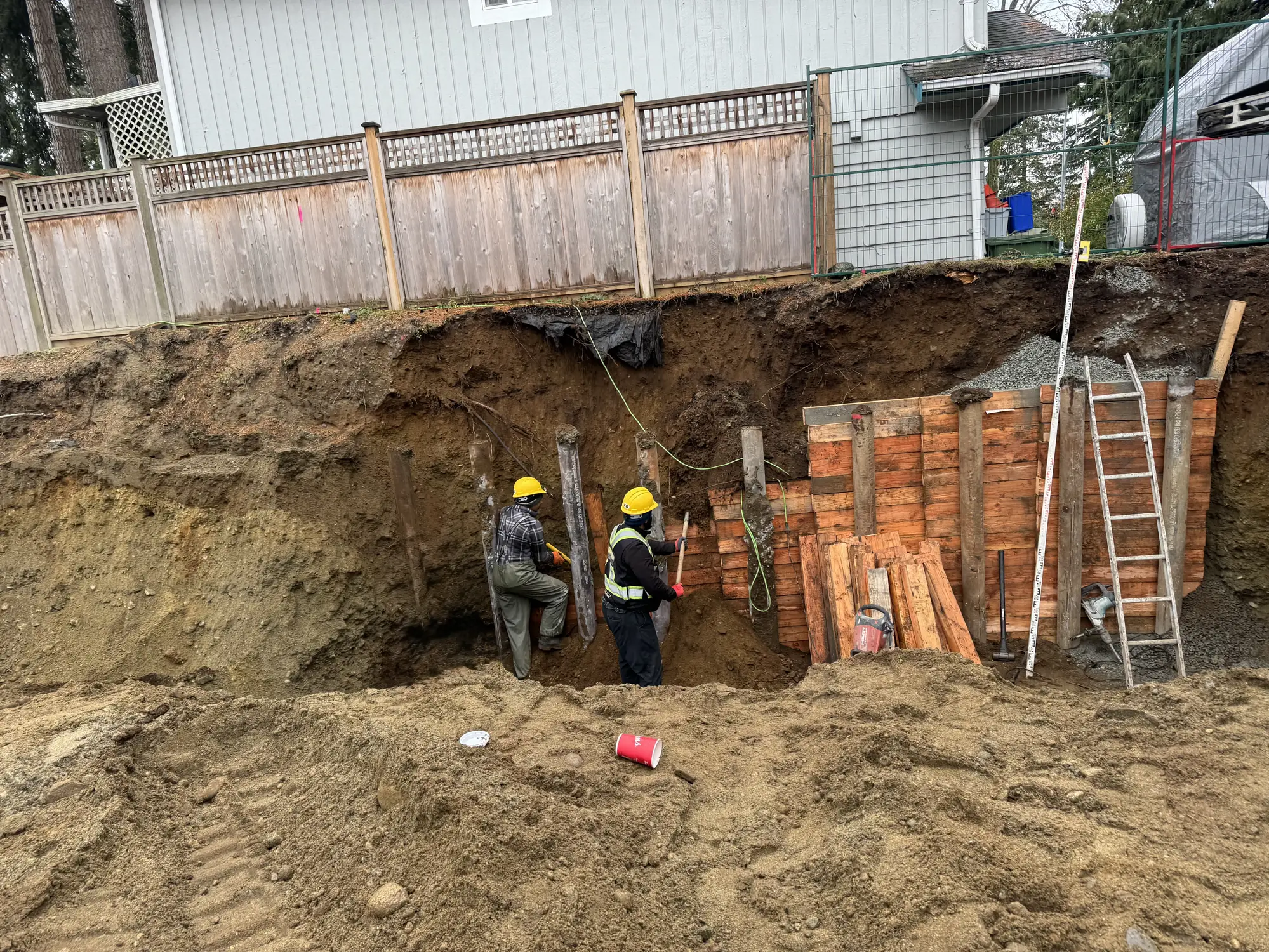 Erosion and sediment control fencing on a construction site in Metro Vancouver