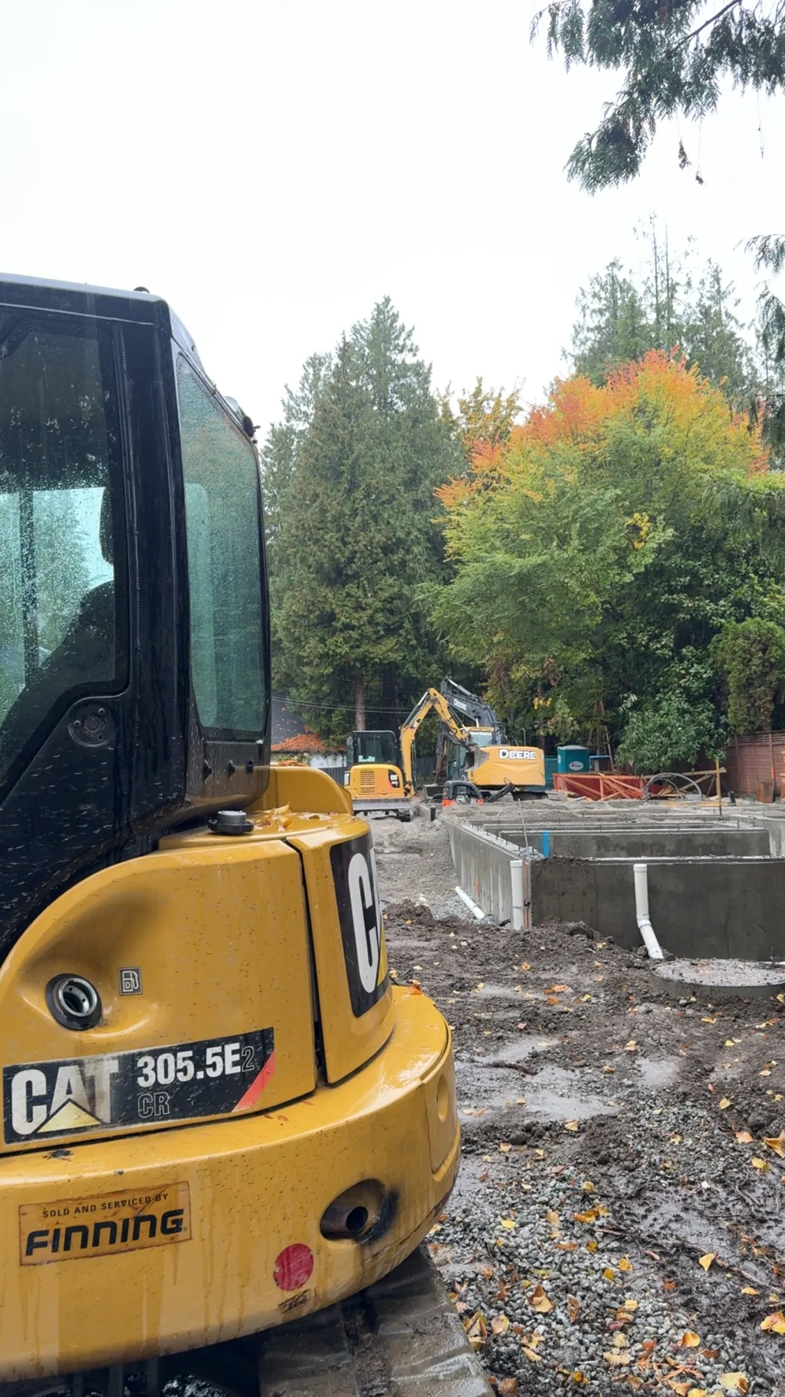 Backfilled utility trench on a Burnaby BC site