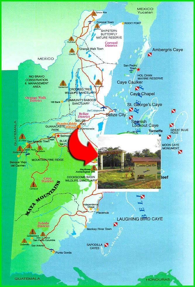 Map of Belize