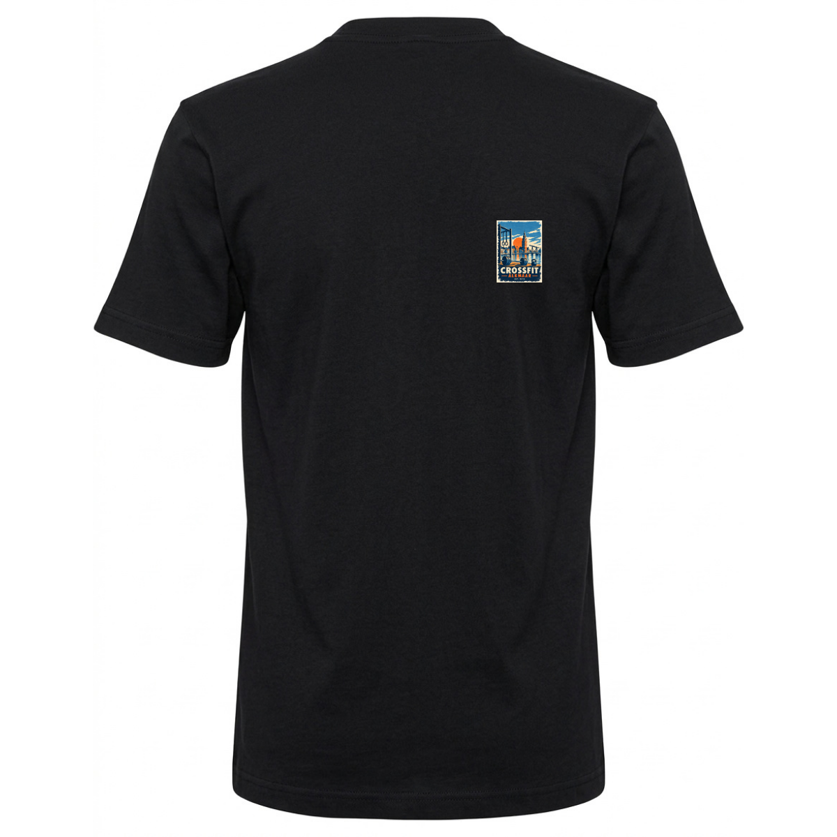 Unisex vinted shirt de Waag-Deep black, voorkant