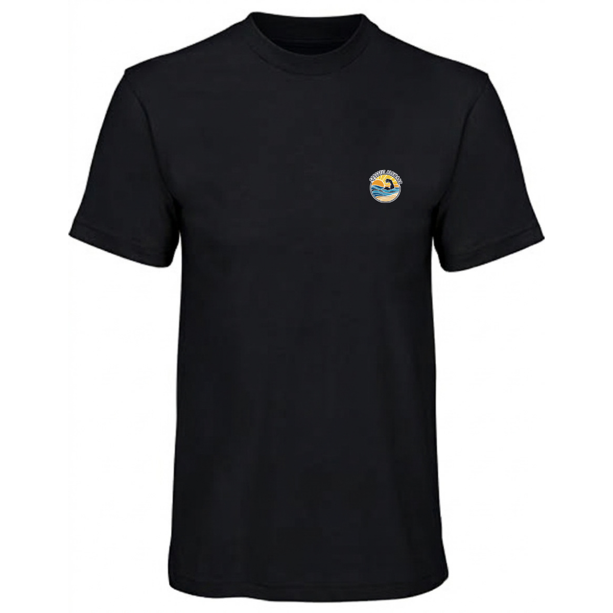 Unisex vinted shirt Beach-Deep black, voorkant