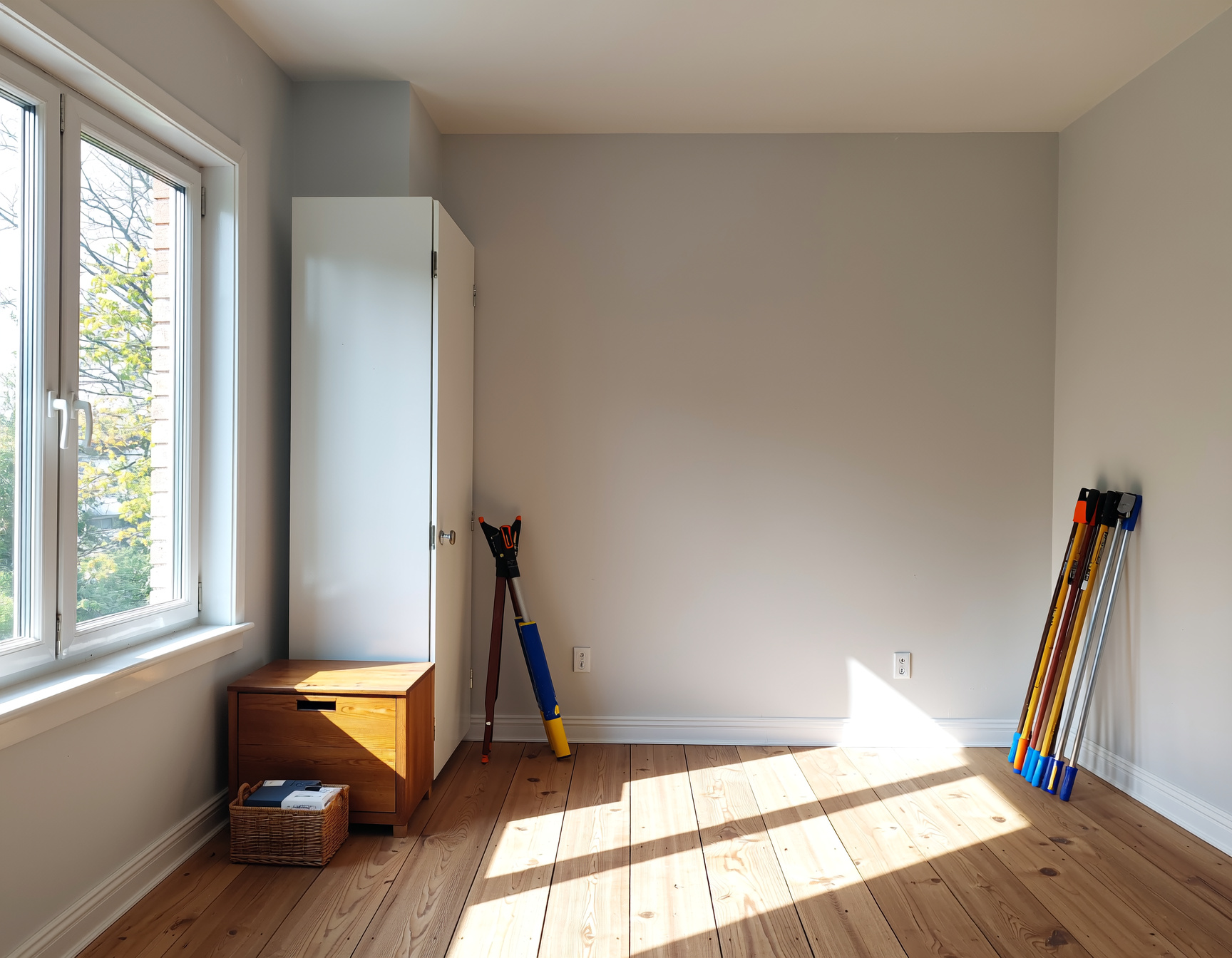 living room set with green dumb cane plant