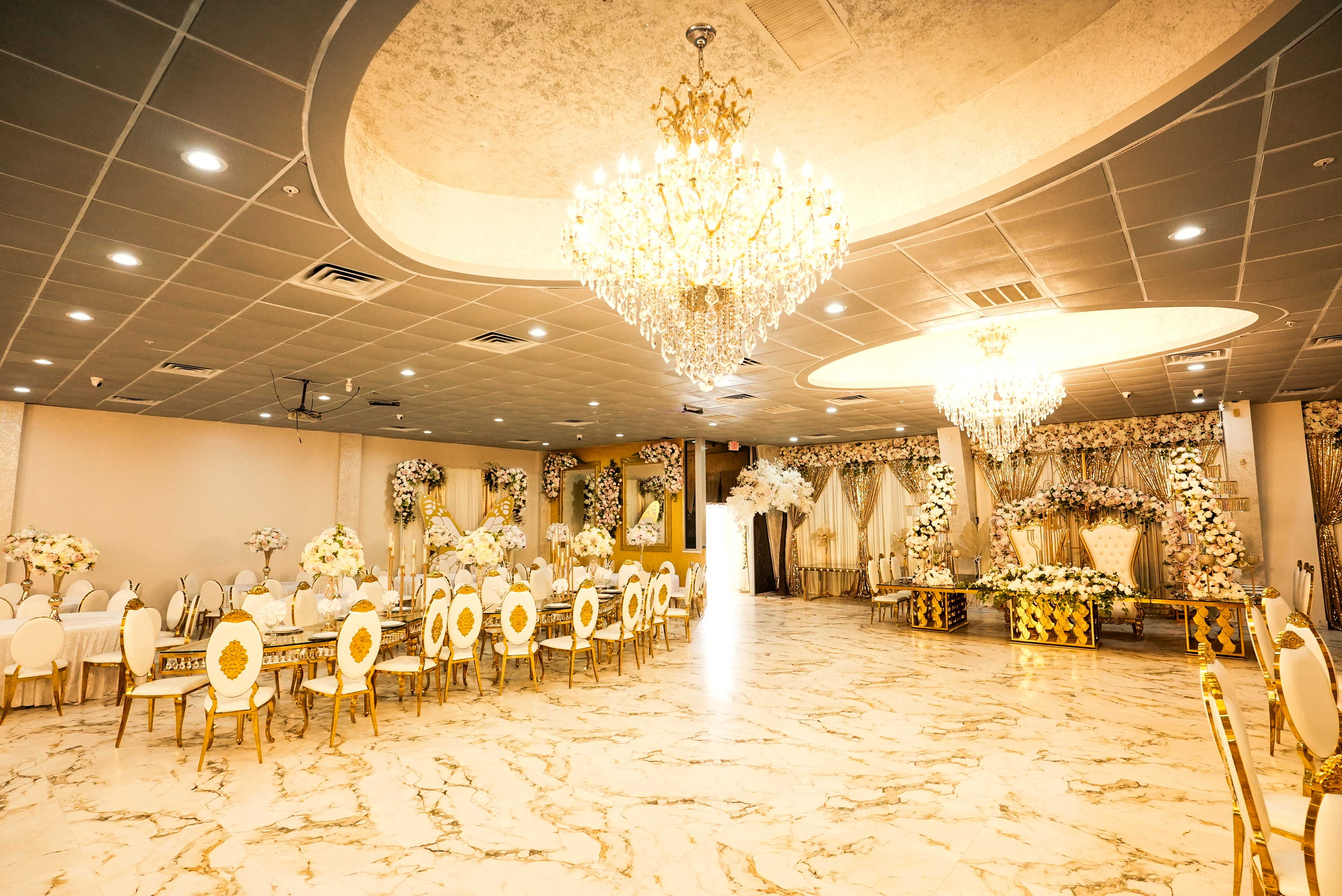 Elegant event hall decor
