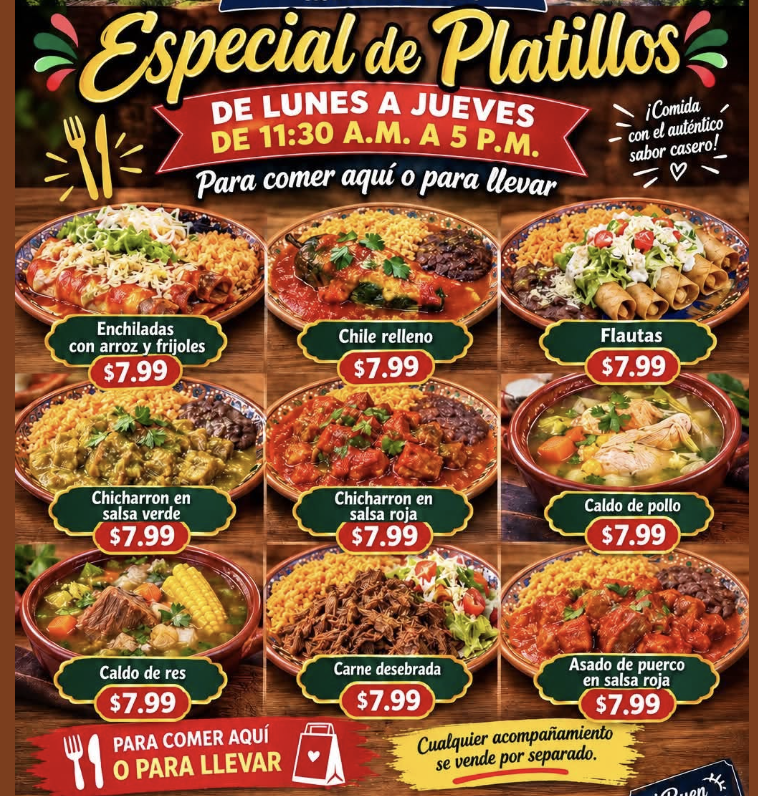 Especiales de platillos de Supermercado Monterrey