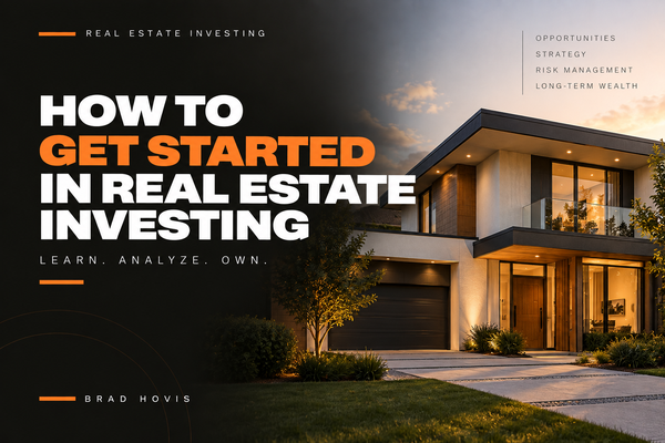 Real estate investor planning a strategy to get started in real estate investing