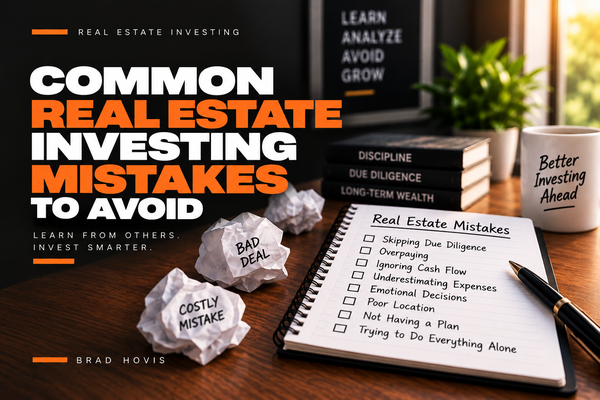 Real estate investor reviewing common investing mistakes before buying property