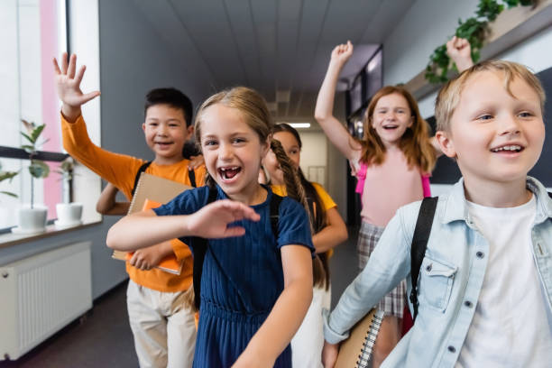 Elementary Studio children ages 6 to 11 collaborating on a hands-on STEM project