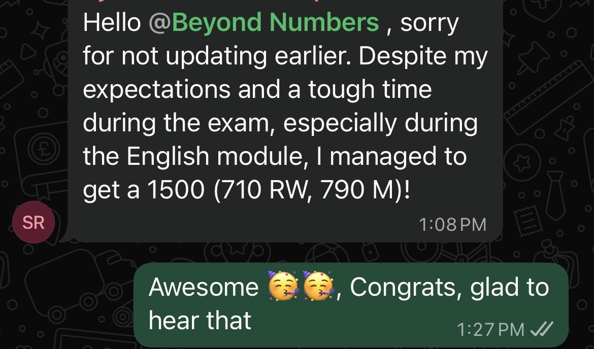 Text message testimonial