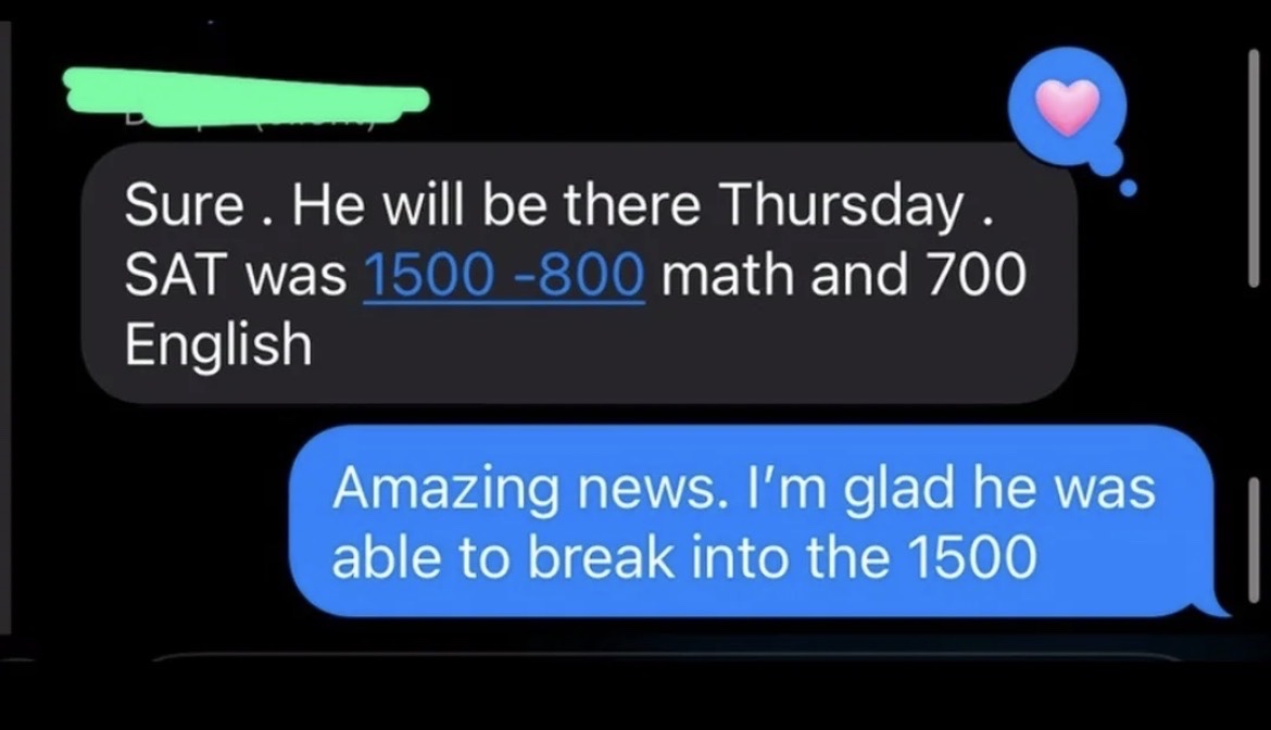Text message testimonial
