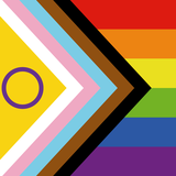 Inclusive LGBTQ+ pride flag