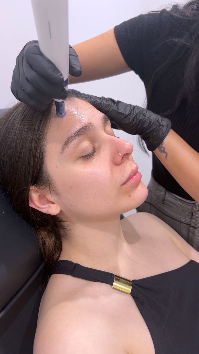 A skin treatment in progress at the Fairfield clinic