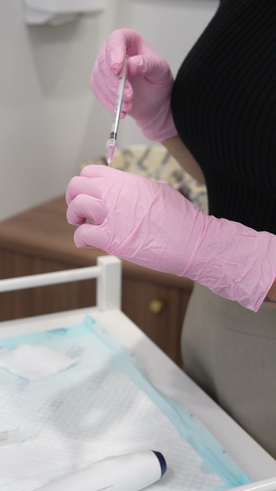 Preparing for a treatment at the Fairfield clinic