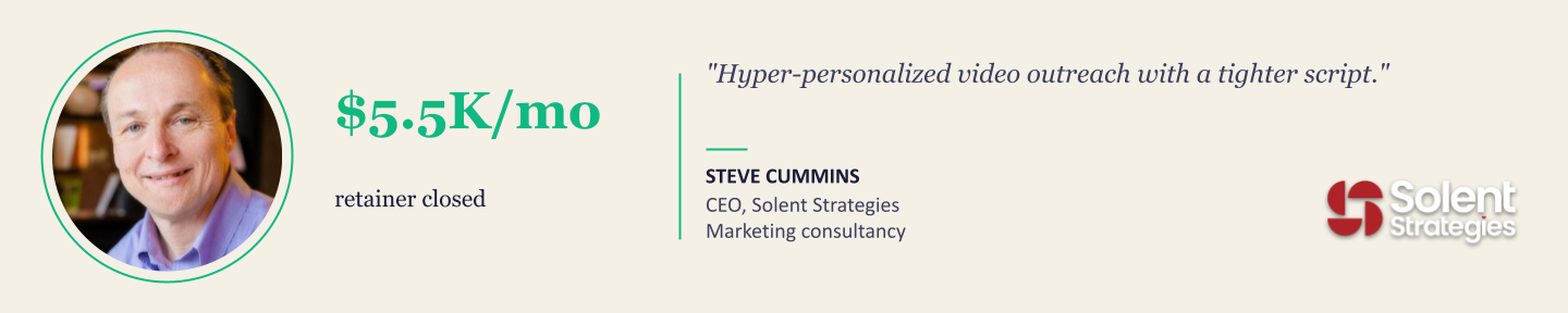 Client testimonial