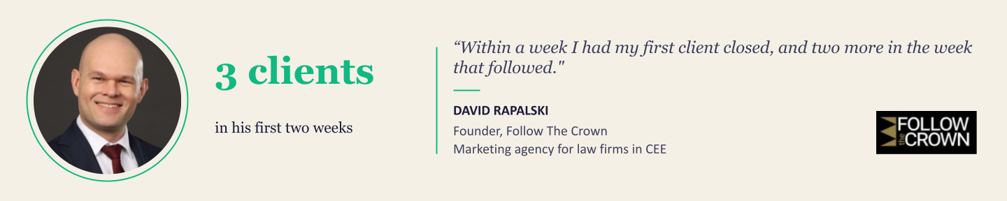 Client testimonial