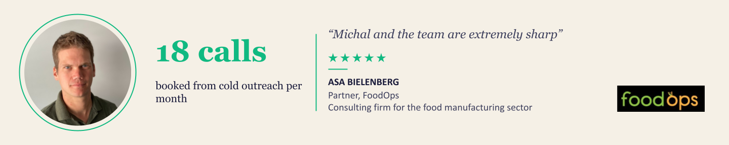 Client testimonial