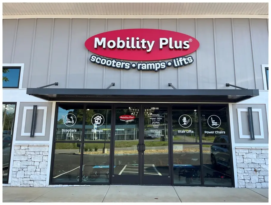 Mobility Plus Stores branded vehicle and retail mobility equipment
