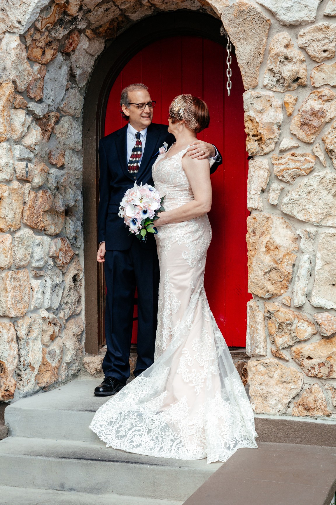 Couple at Cobb and Pen after their wedding