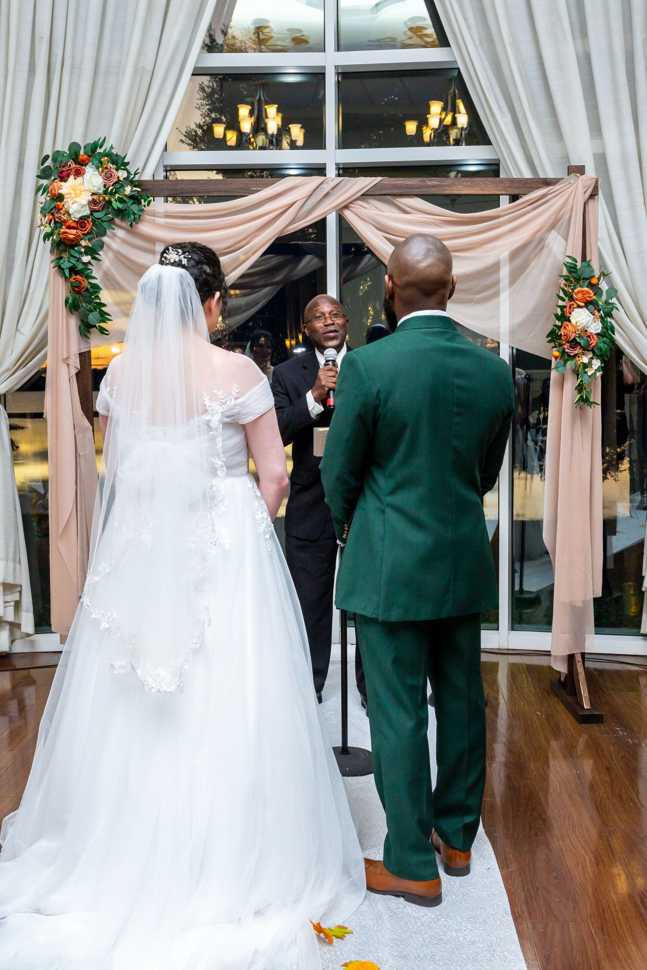 Wedding Couple at Lake Mary Getting Married