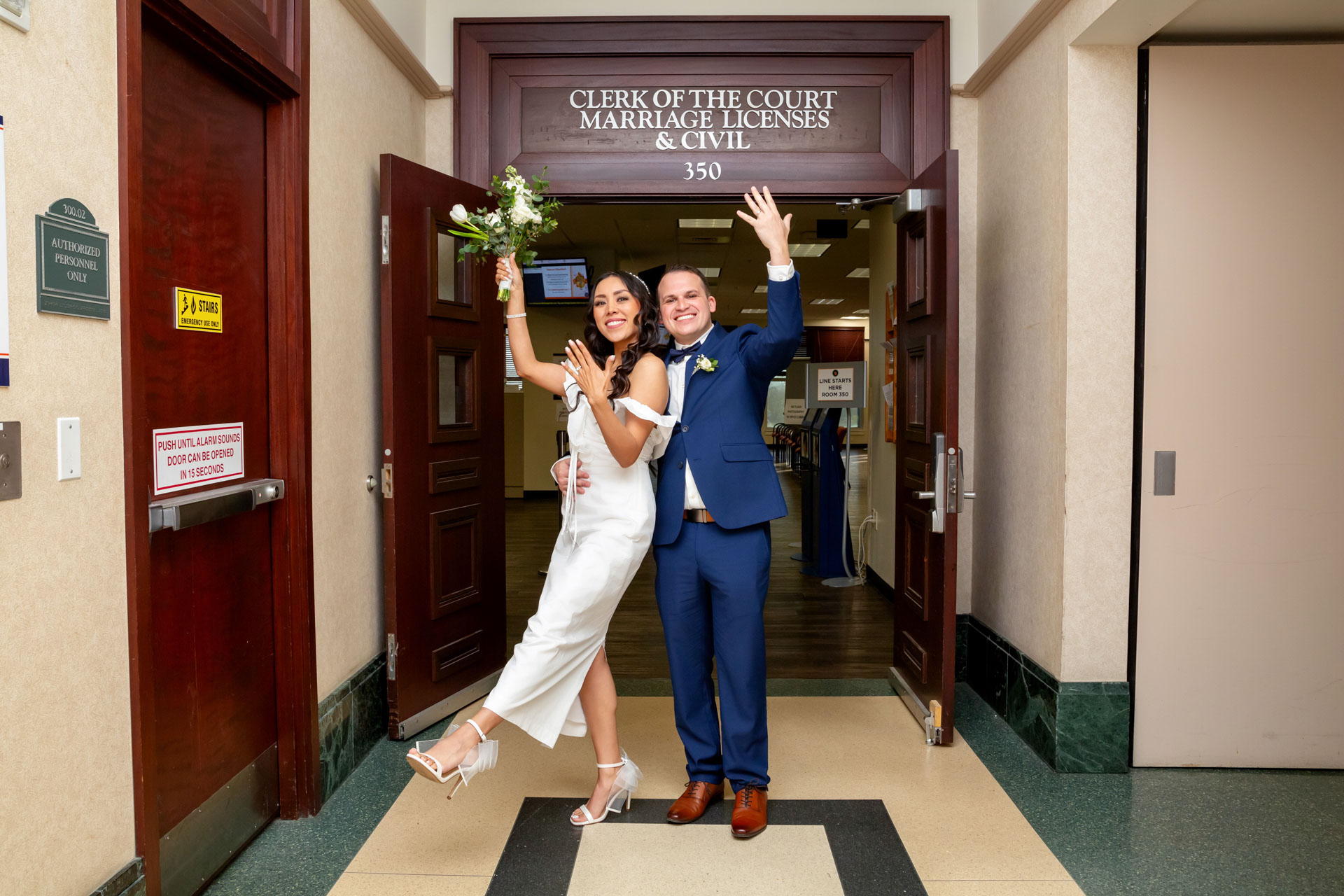 Couple finally married at the Orange County Courthouse