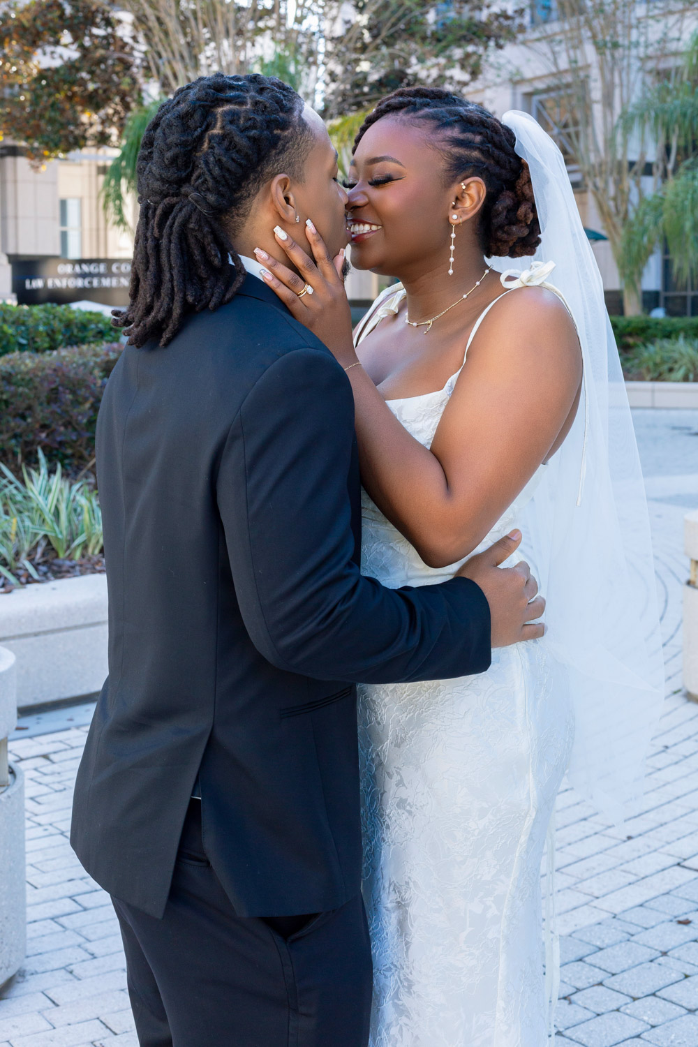 Bride and groom at Lake Mary Events Center wedding