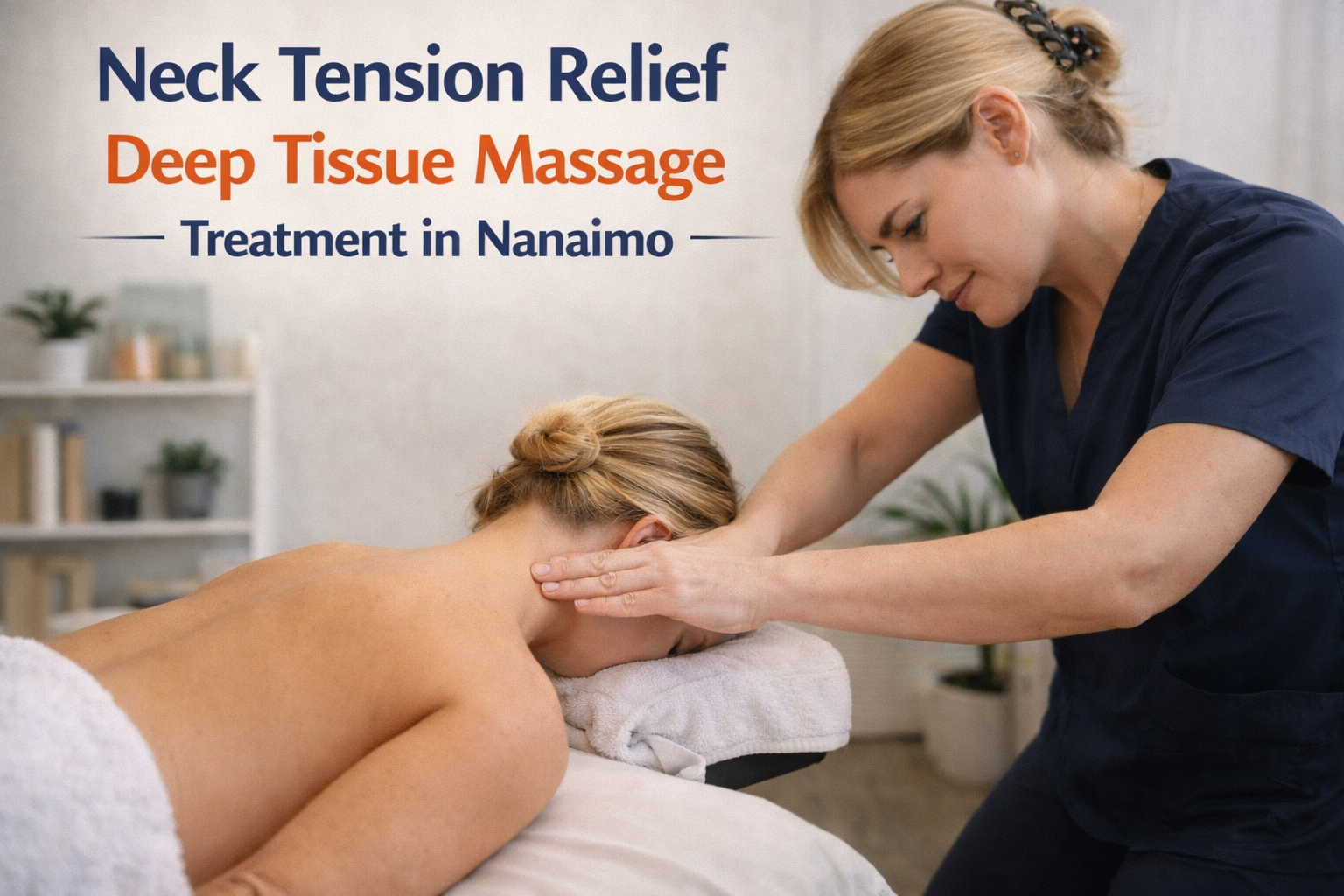 neck tension relief deep tissue massage treatment Nanaimo