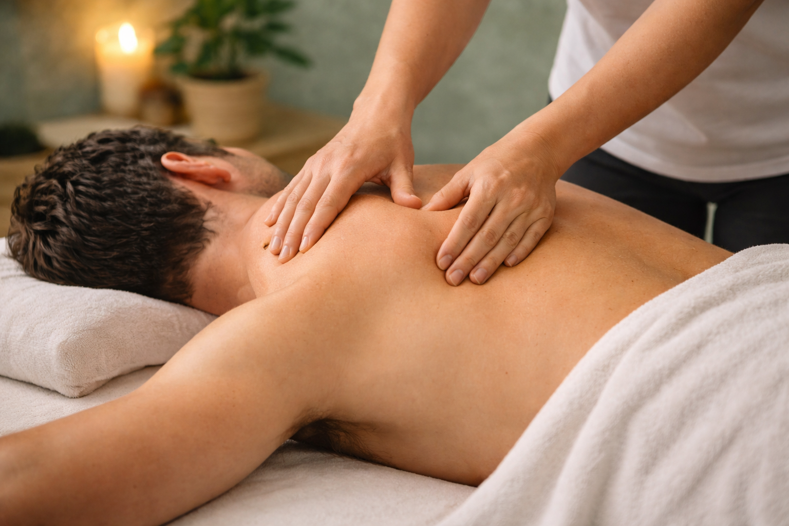 upper shoulder blade pain computer work treatment Nanaimo